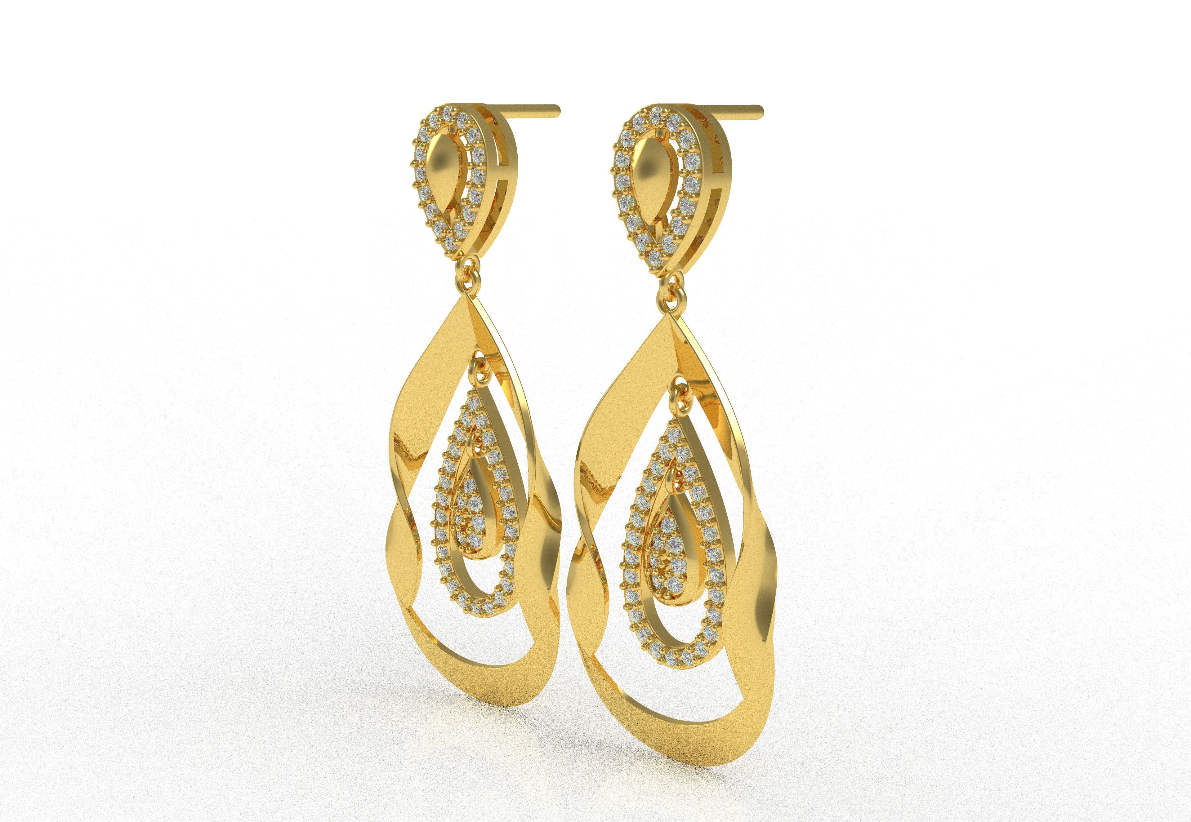 Diamond Pendant Set 48 3D print model_2