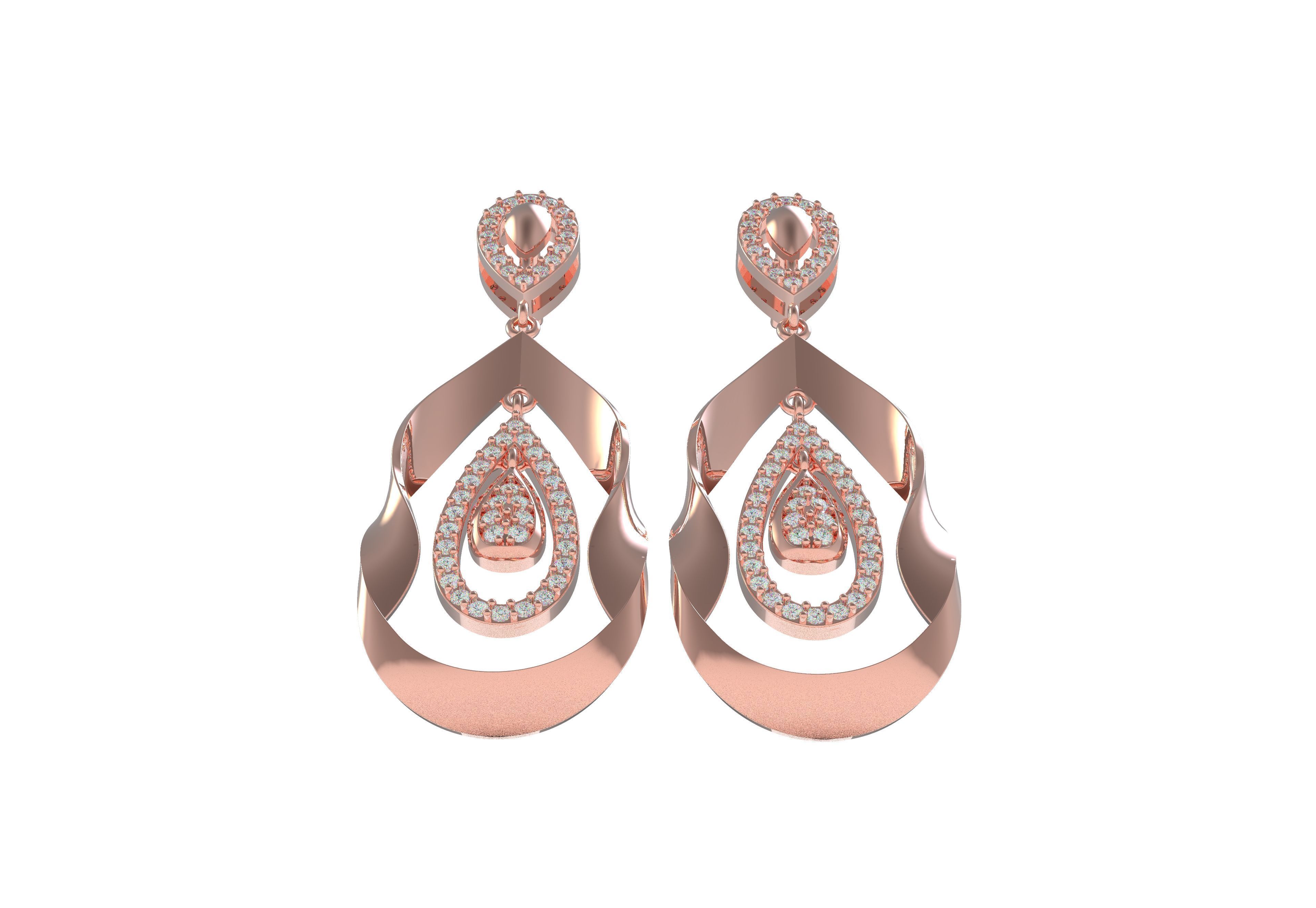 Diamond Pendant Set 48 3D print model_7