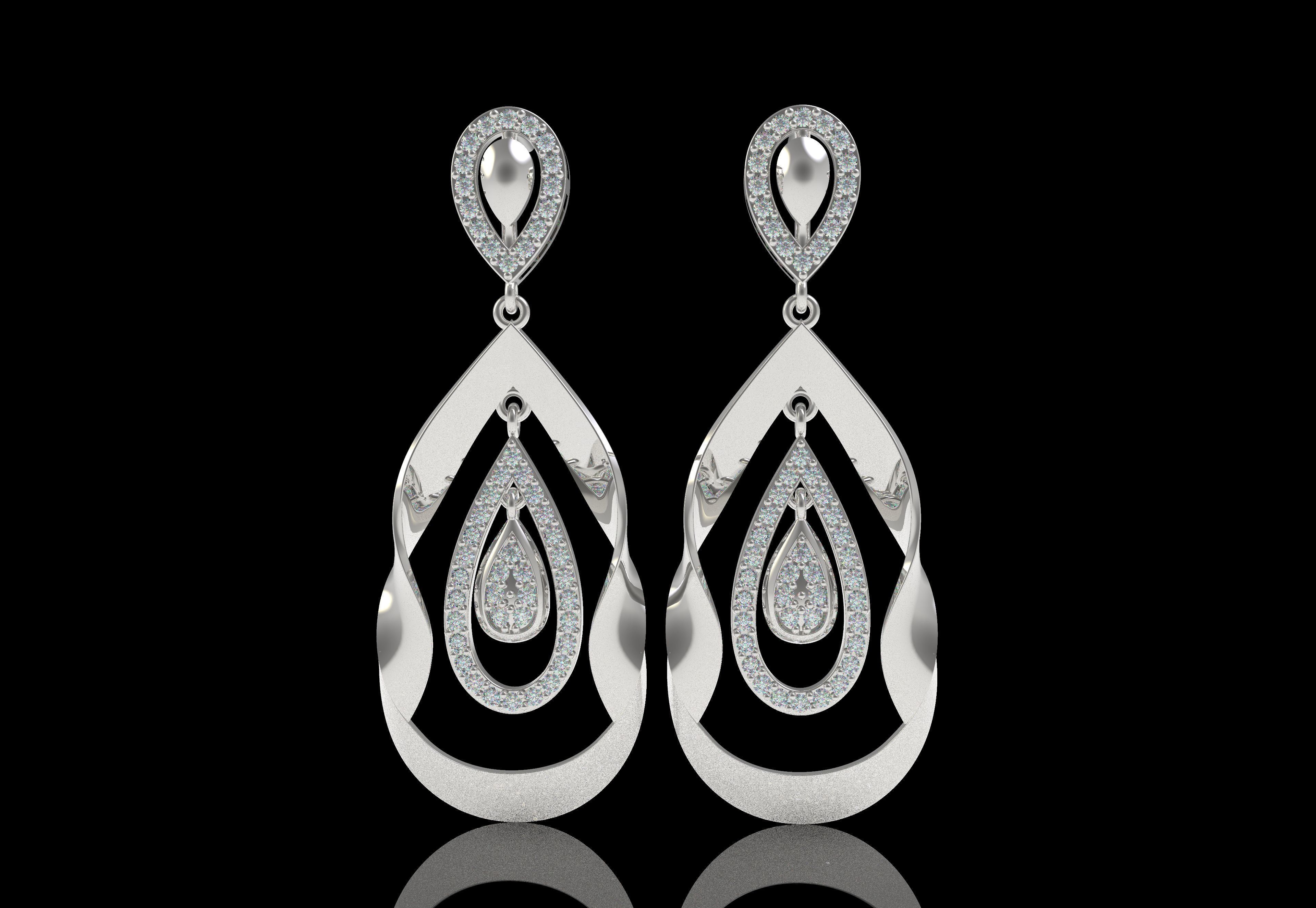 Diamond Pendant Set 48 3D print model_10