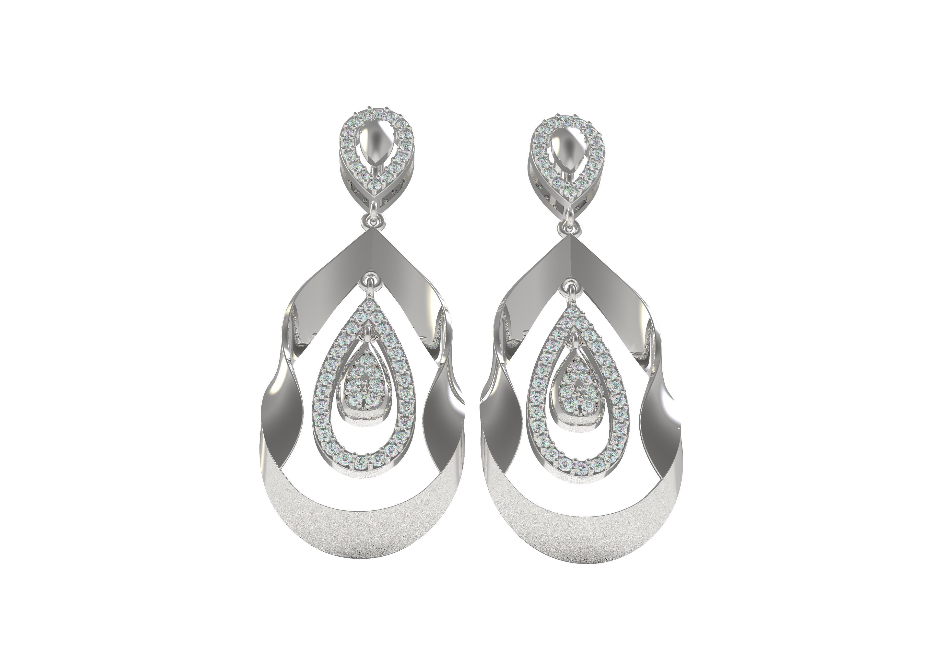 Diamond Pendant Set 48 3D print model_25