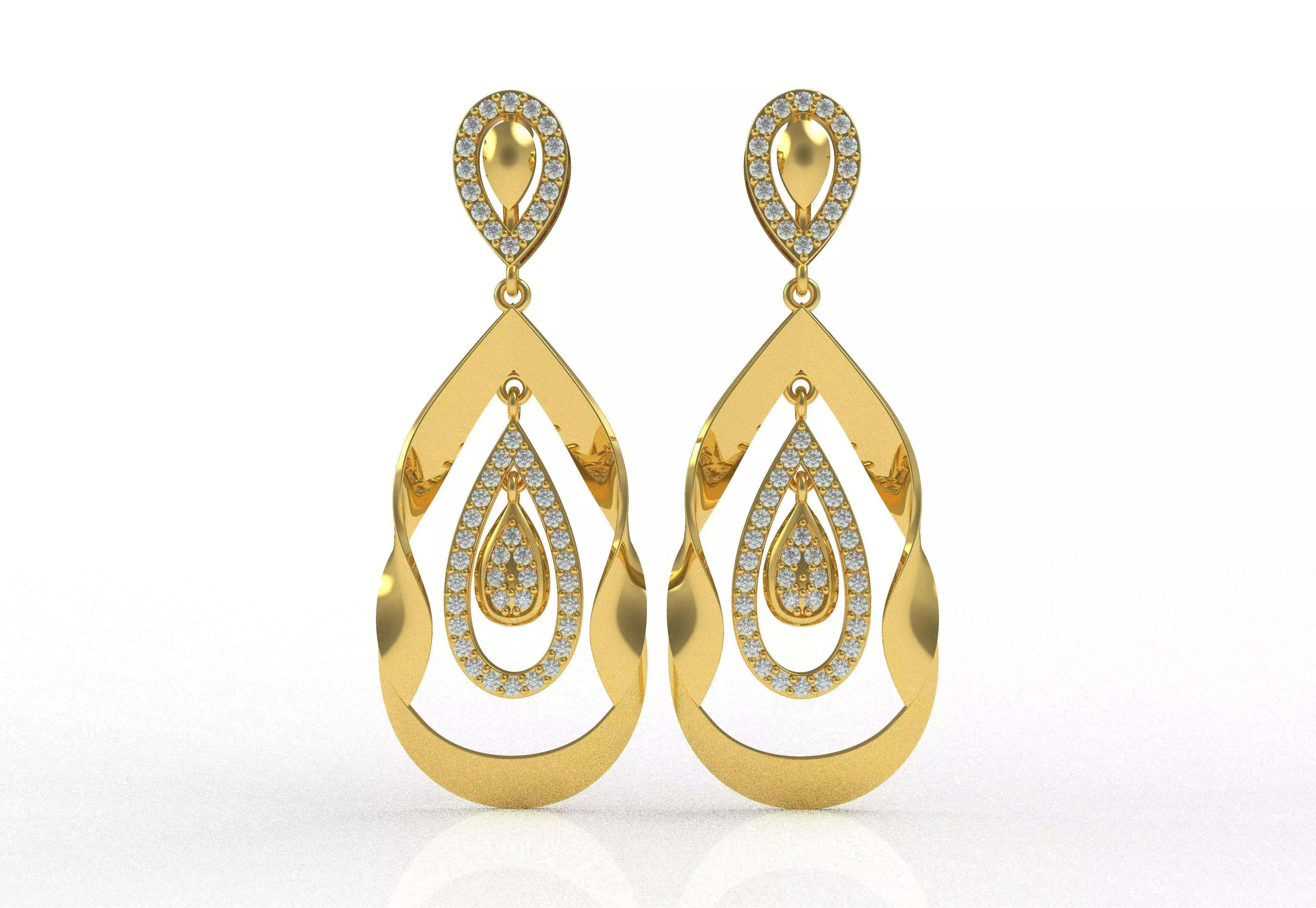 Diamond Pendant Set 48 3D print model_0