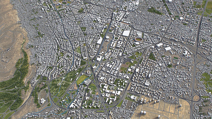 Damascus - 3D City Model Low-poly 3D model 3