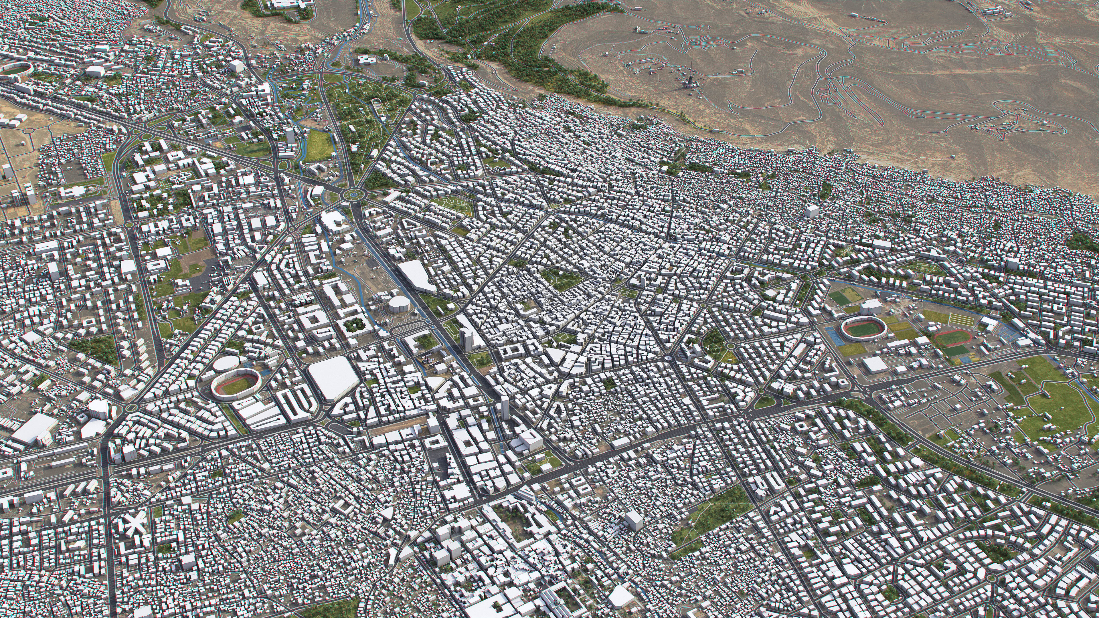 Damascus - 3D City Model Low-poly 3D model_5
