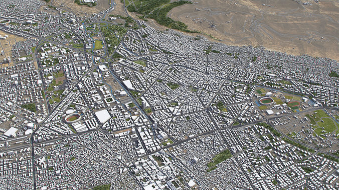 Damascus - 3D City Model Low-poly 3D model 6