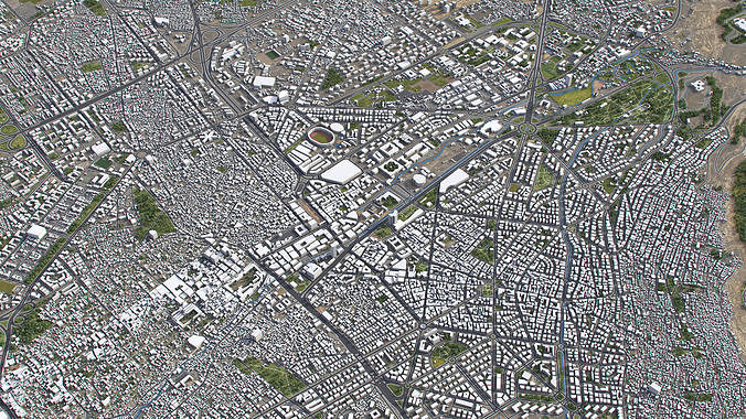 Damascus - 3D City Model Low-poly 3D model 5