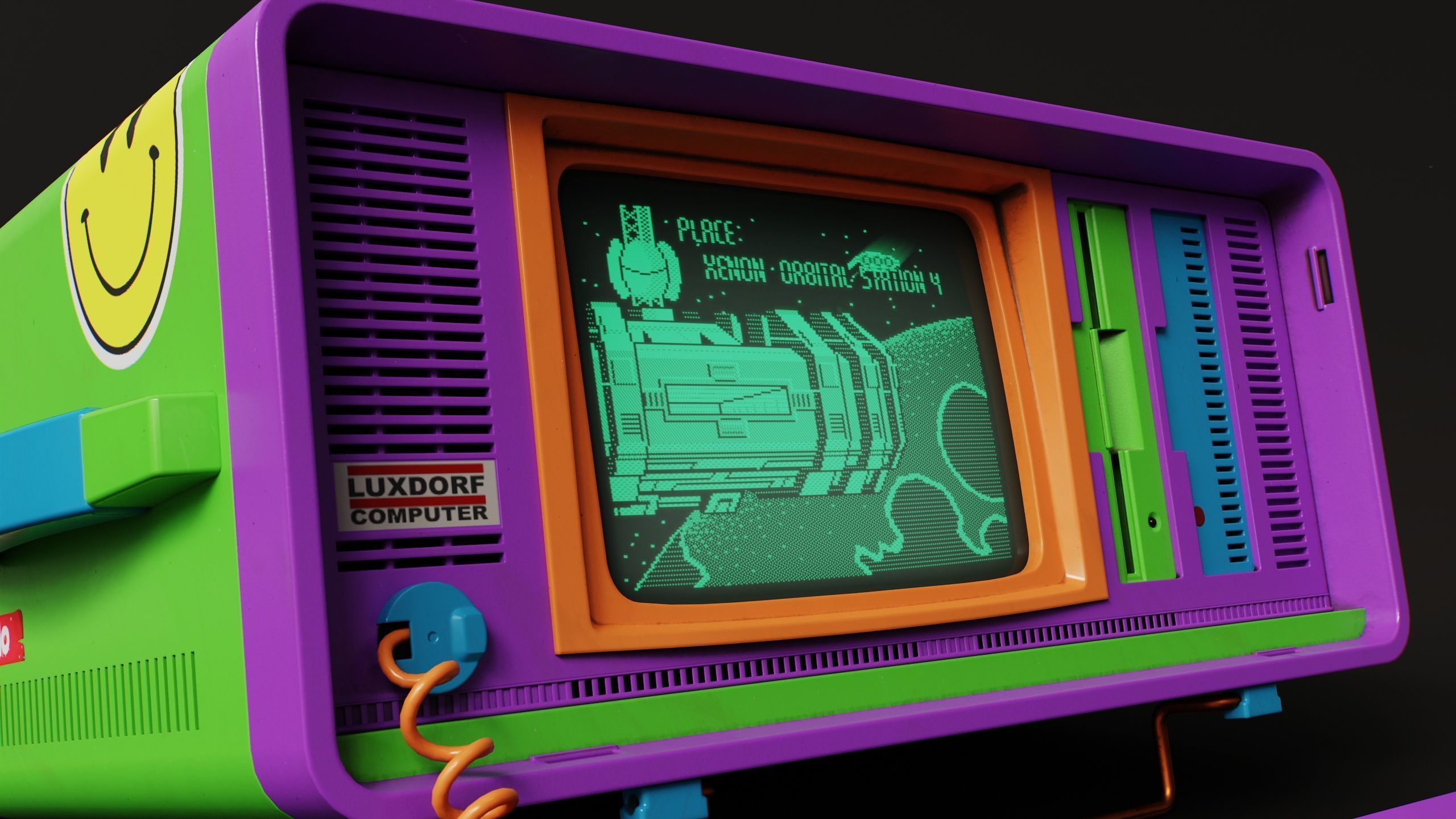 LUXDORF Retro Computer - Haribo Low-poly 3D model_12