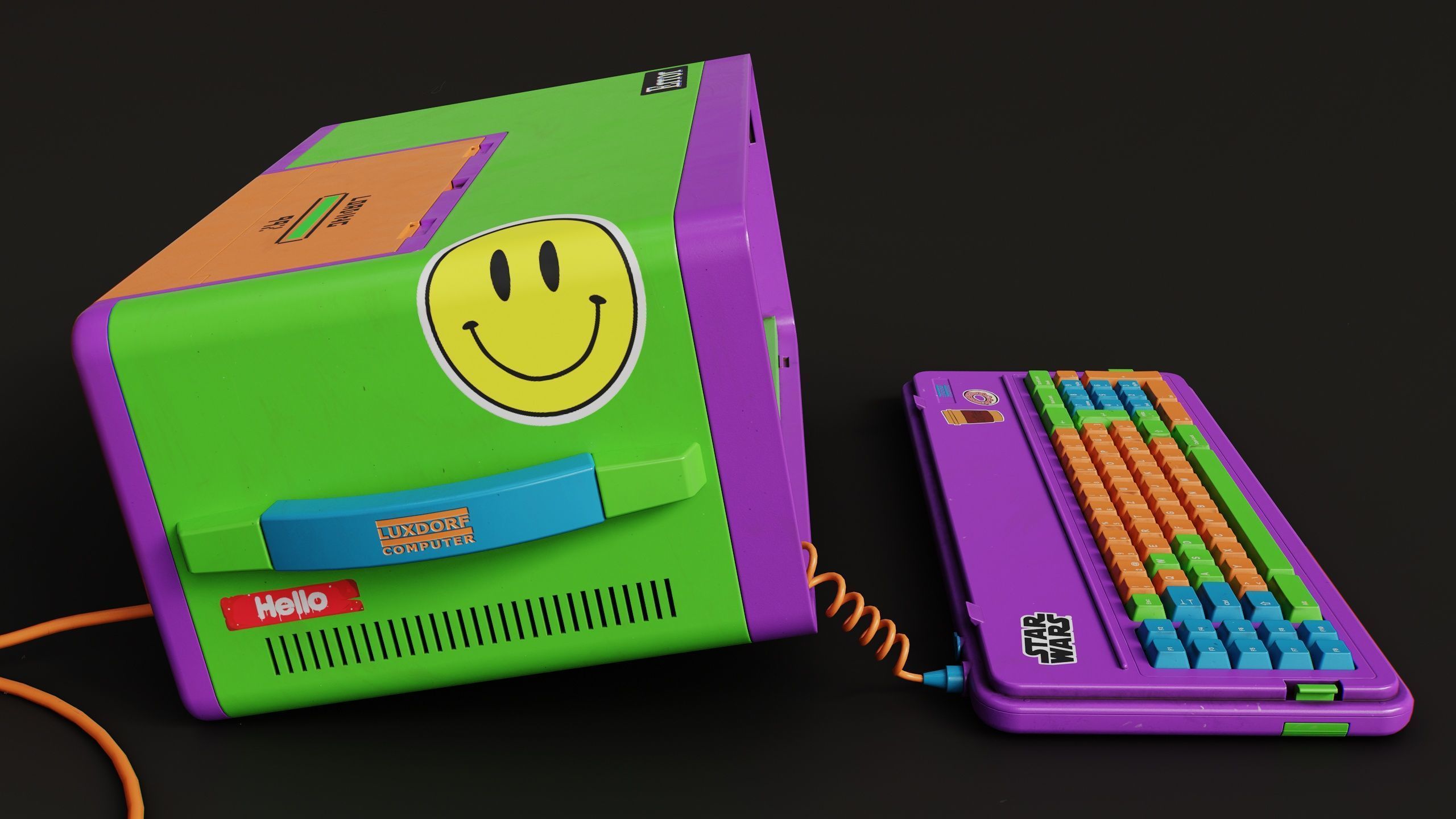 LUXDORF Retro Computer - Haribo Low-poly 3D model_2