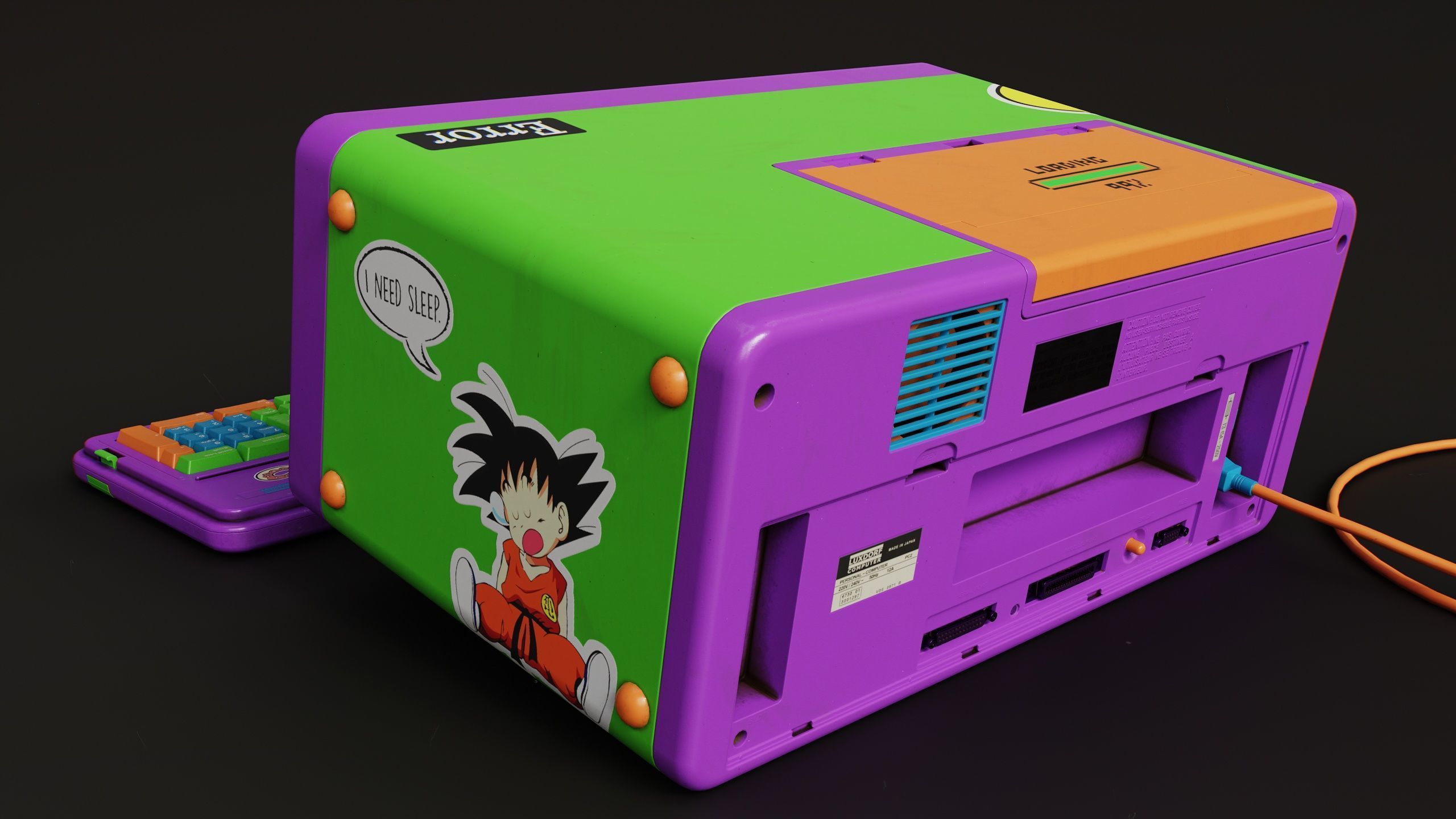 LUXDORF Retro Computer - Haribo Low-poly 3D model_5