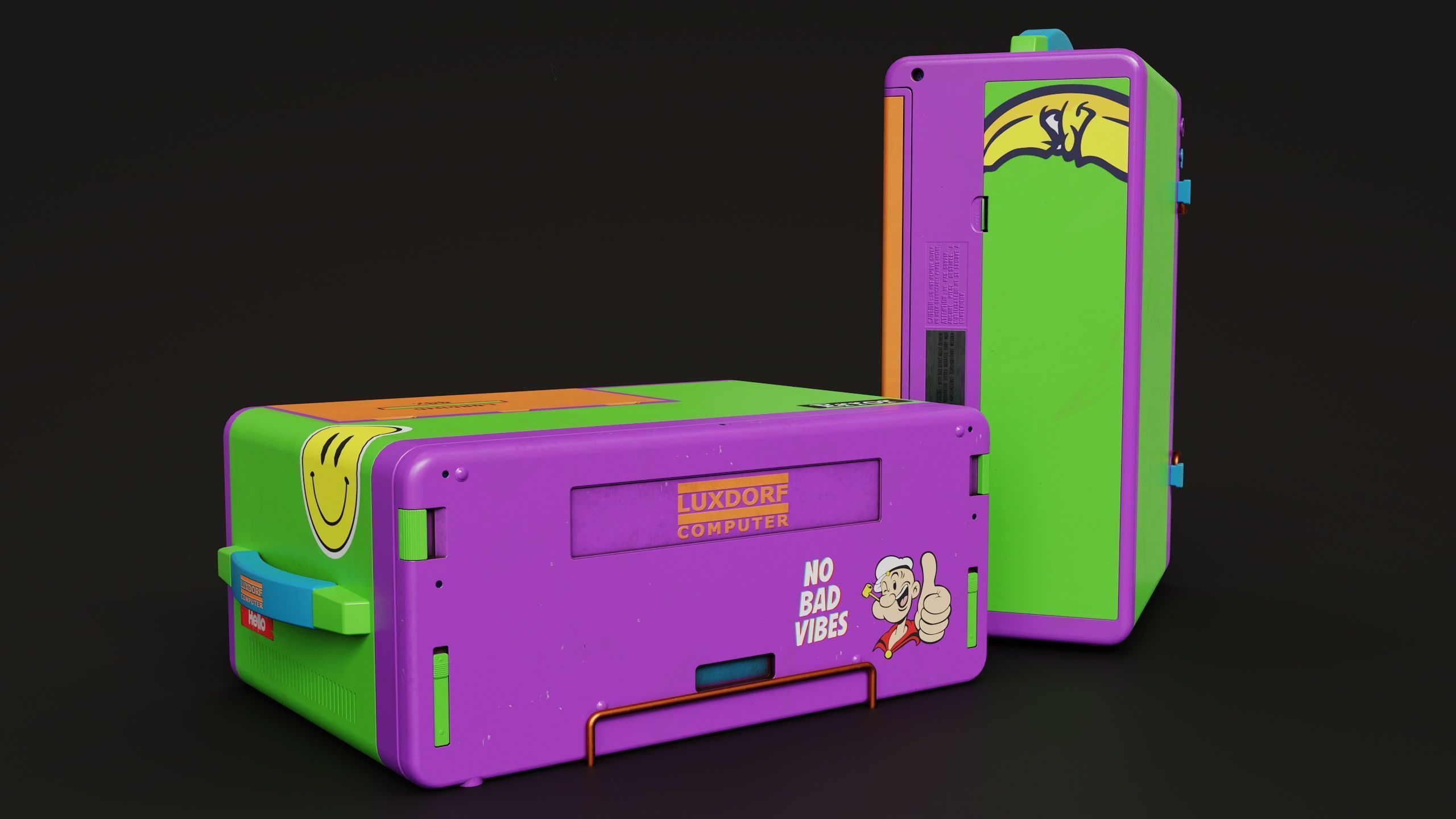 LUXDORF Retro Computer - Haribo Low-poly 3D model_14