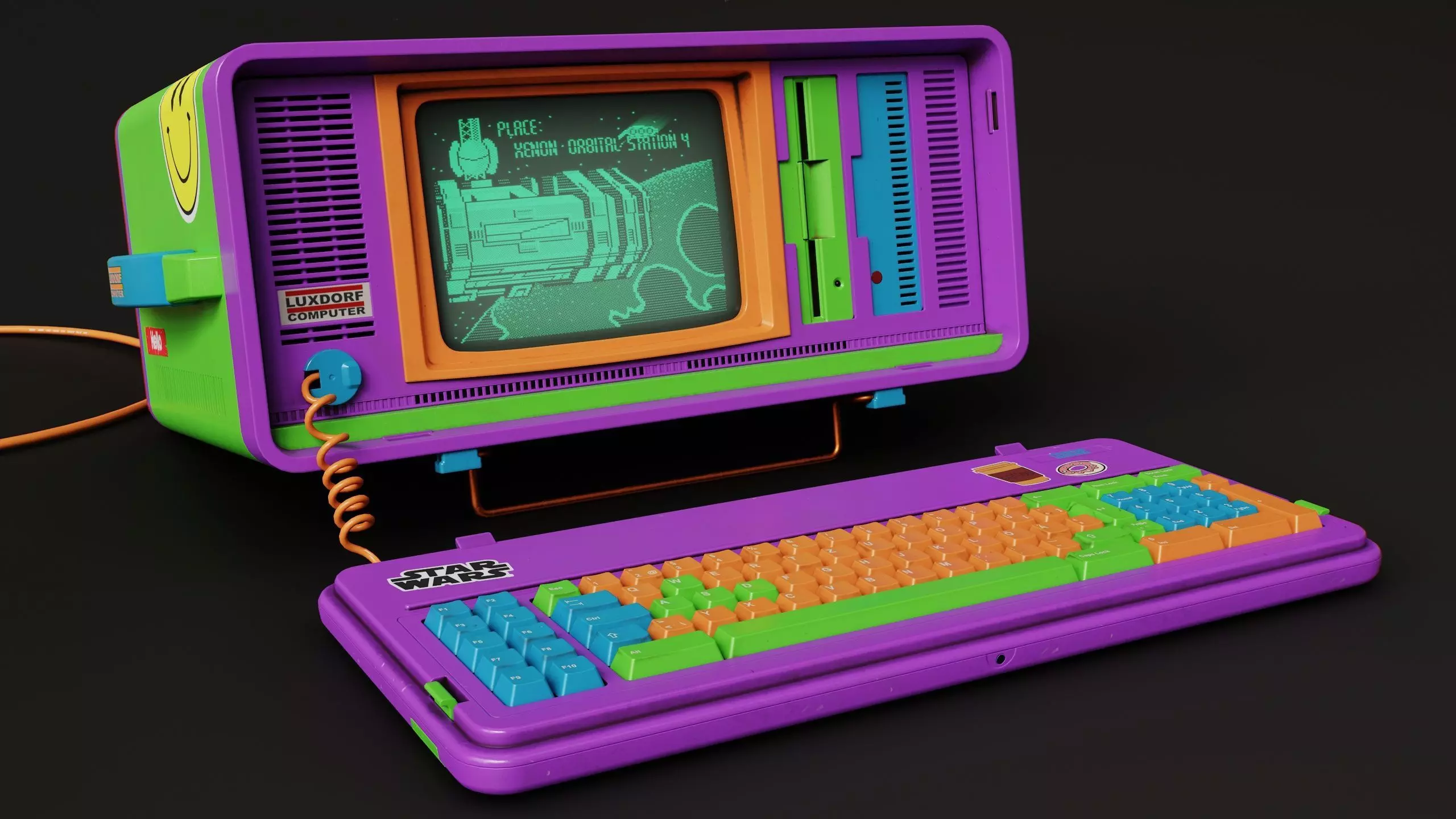 LUXDORF Retro Computer - Haribo Low-poly 3D model_0