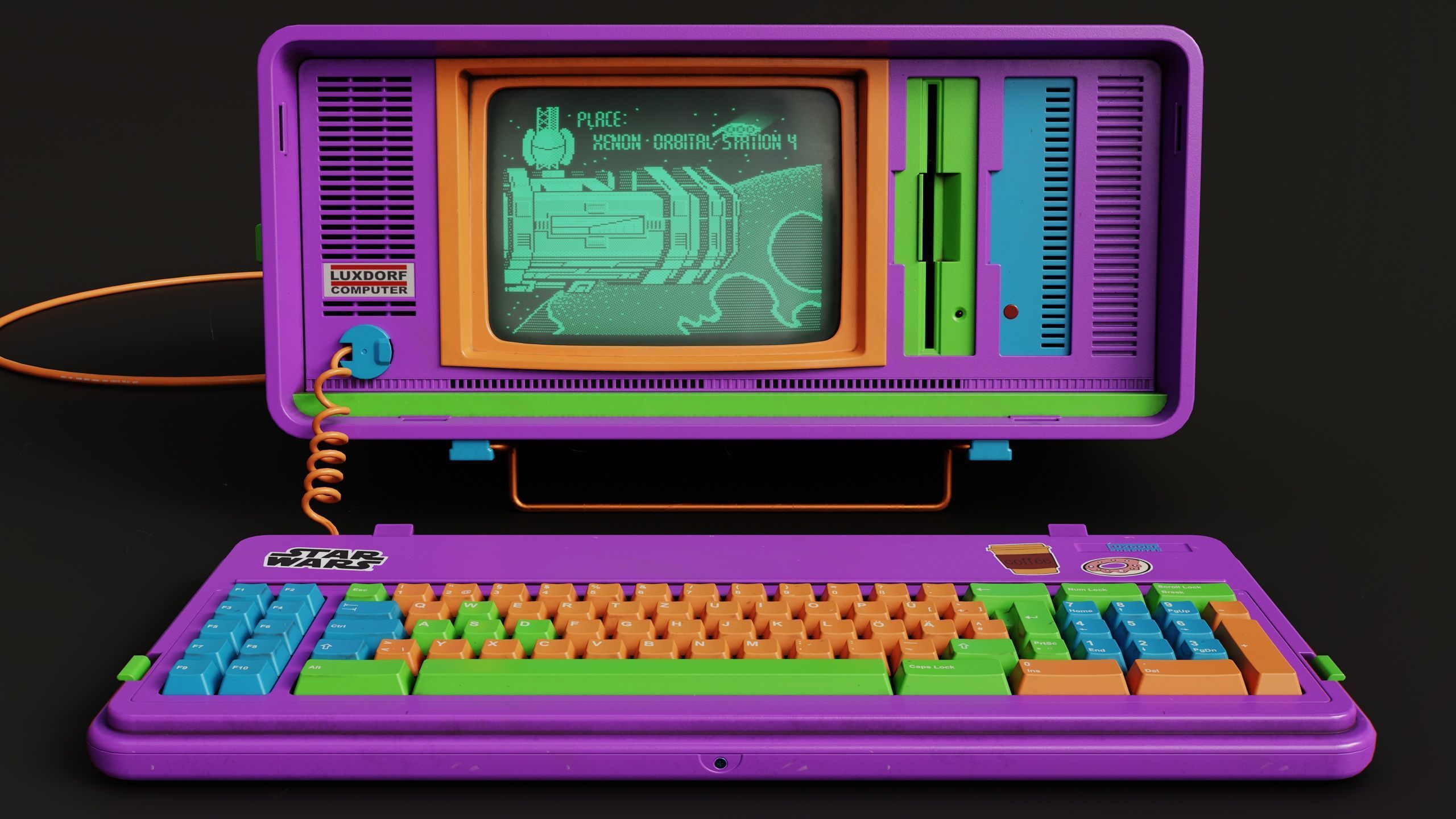 LUXDORF Retro Computer - Haribo Low-poly 3D model_8