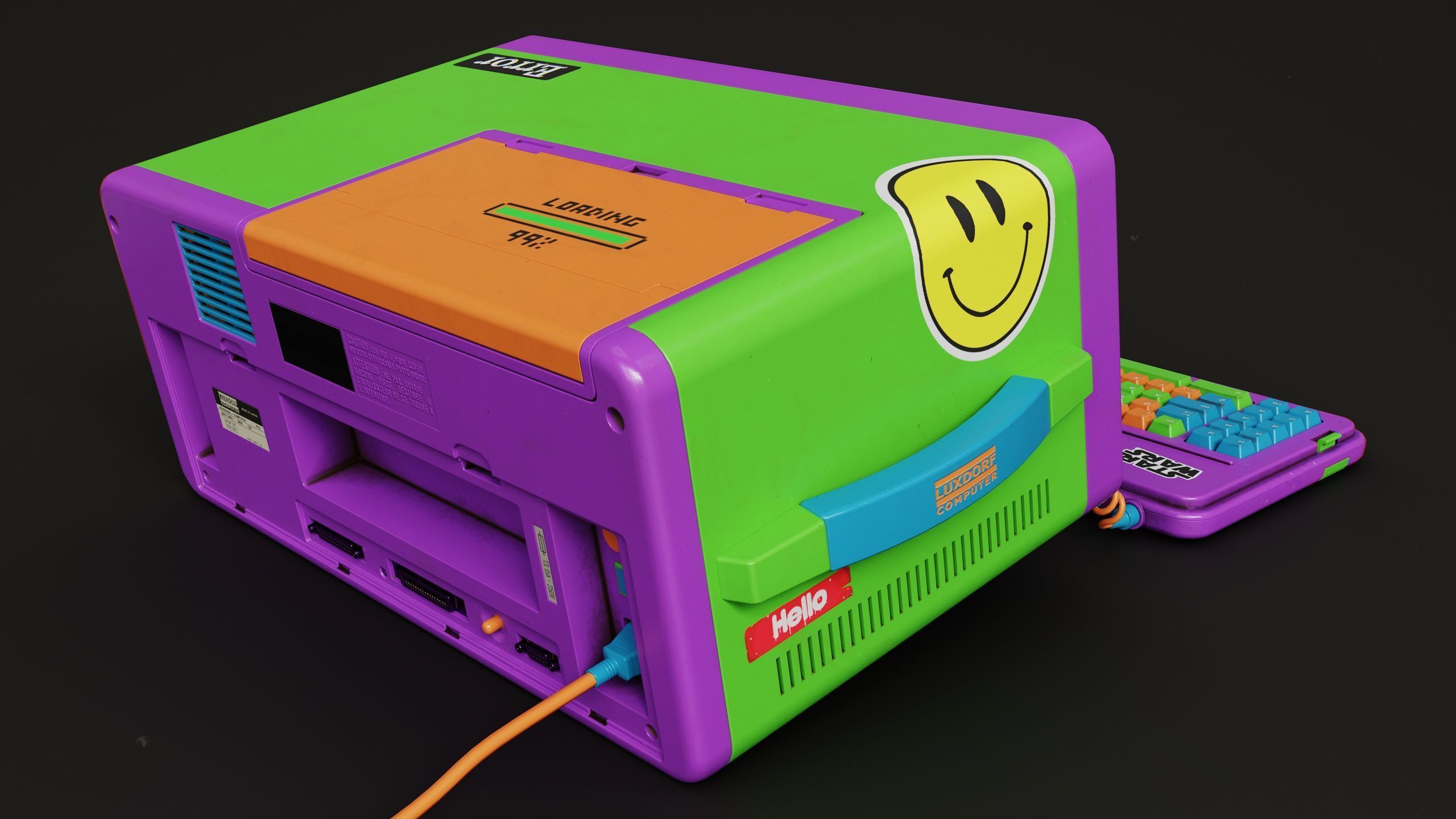LUXDORF Retro Computer - Haribo Low-poly 3D model_3