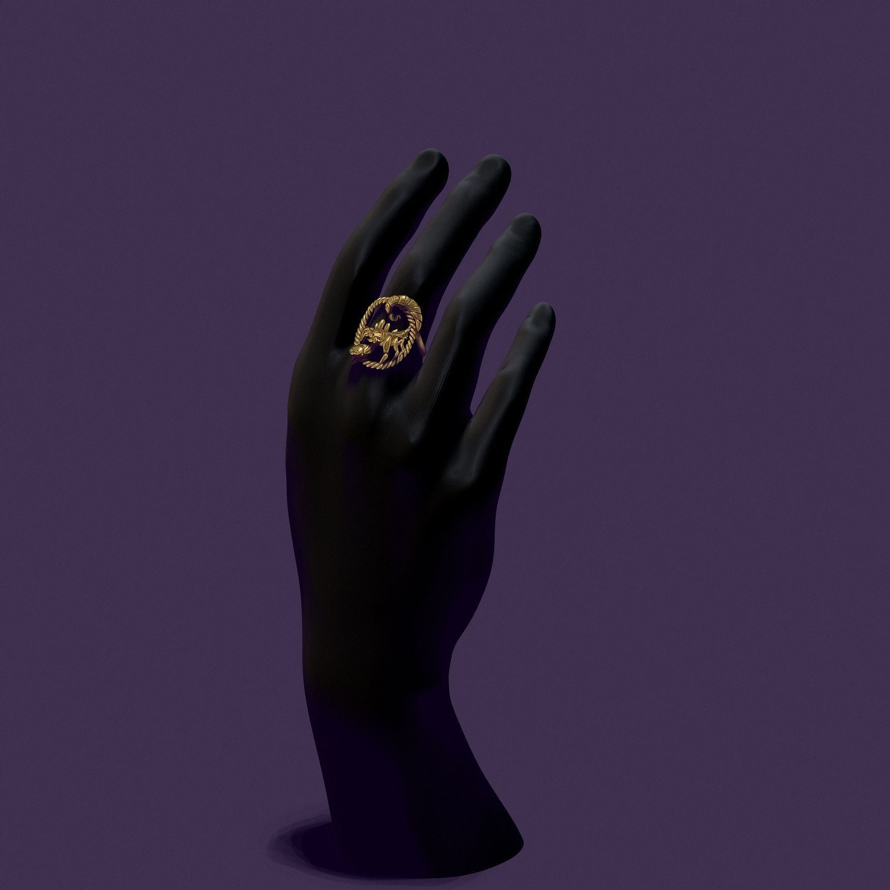 Scorpio ring 3D print model_16