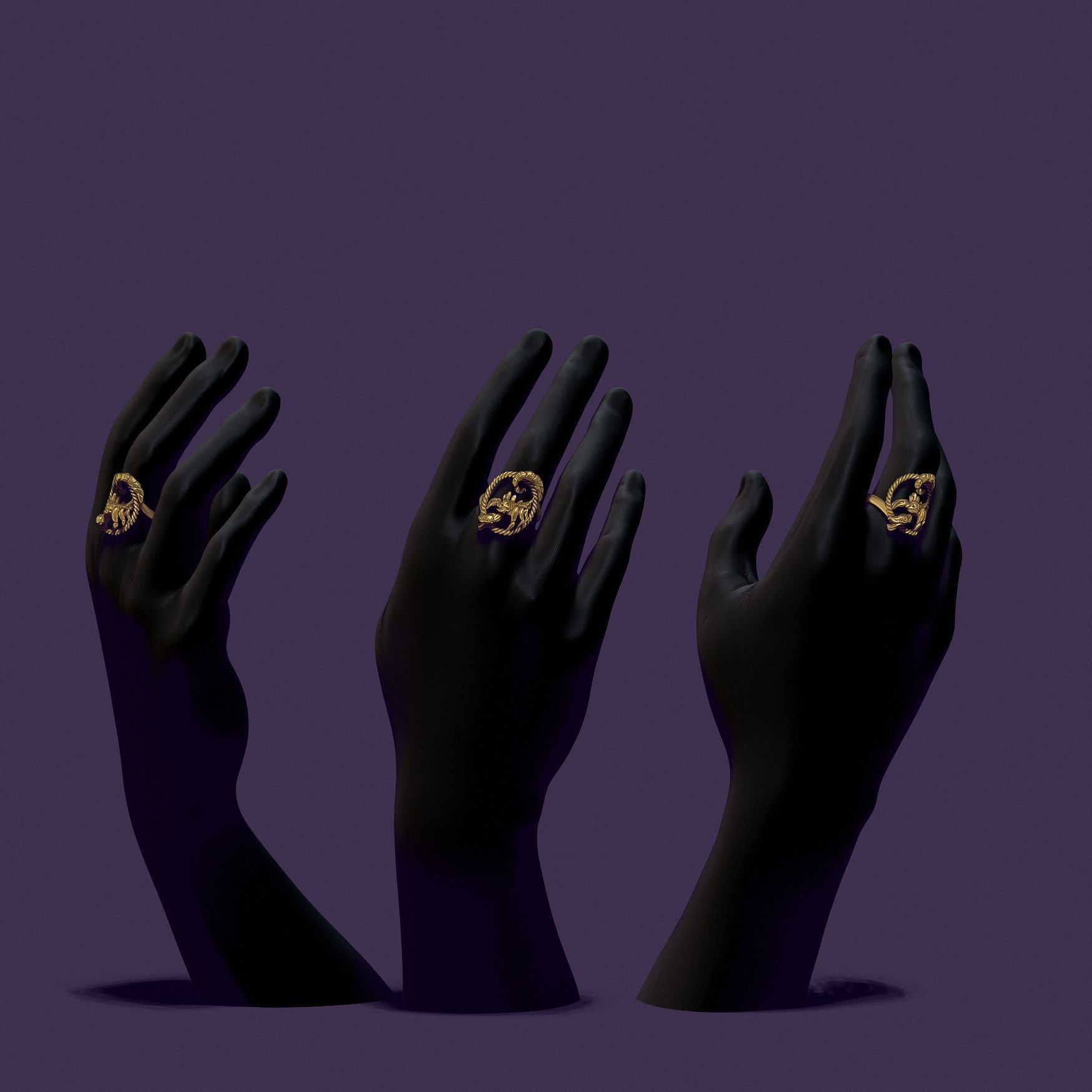 Scorpio ring 3D print model_18