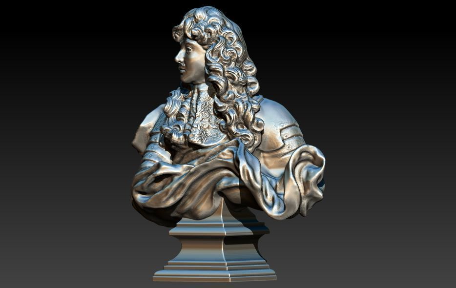 King of France Louis XIV  3D print model_5