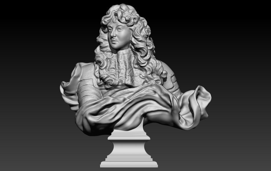 King of France Louis XIV  3D print model_4