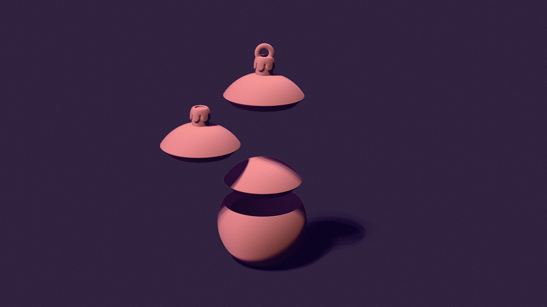 Christmas tree ball casting model 3D print model_8