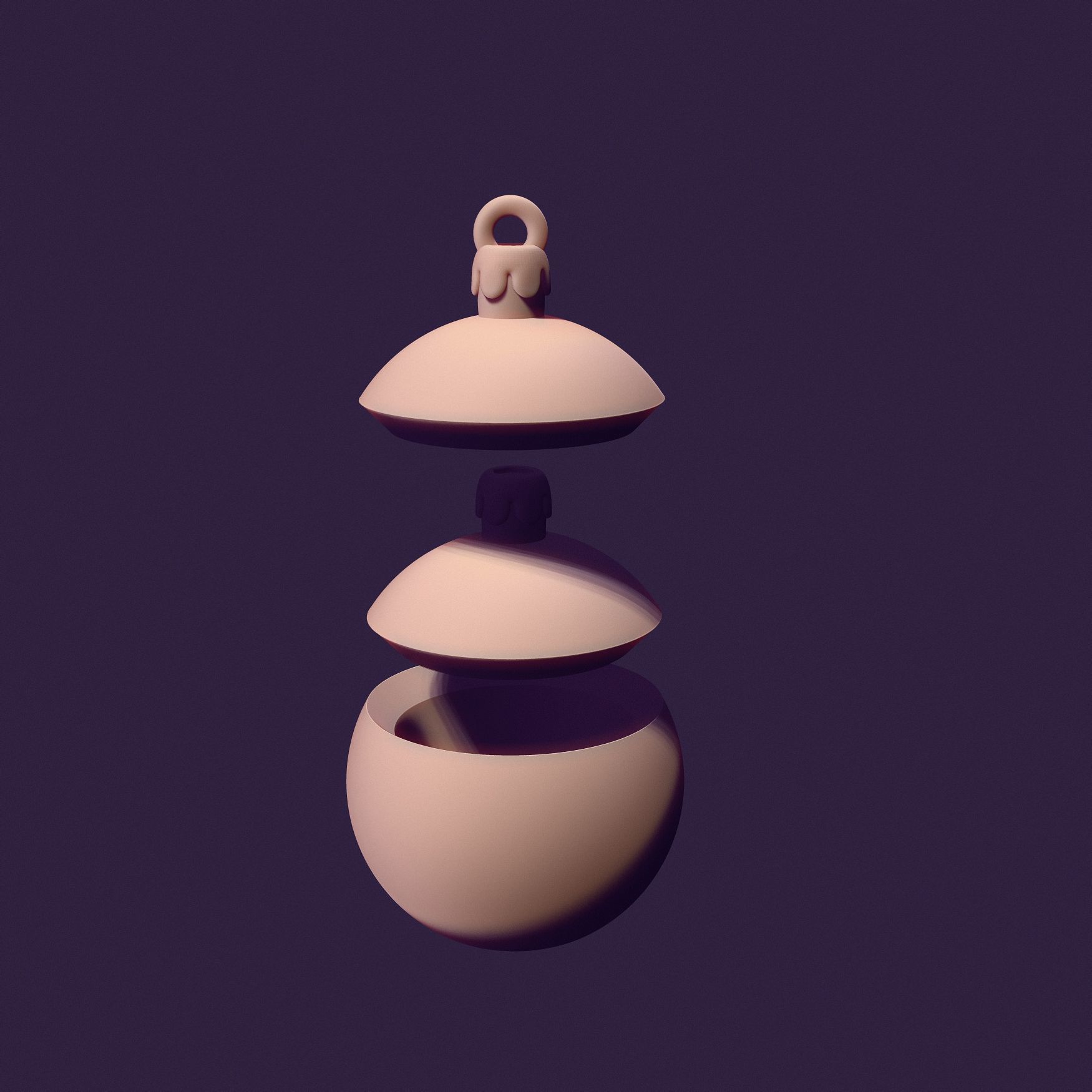 Christmas tree ball casting model 3D print model_2