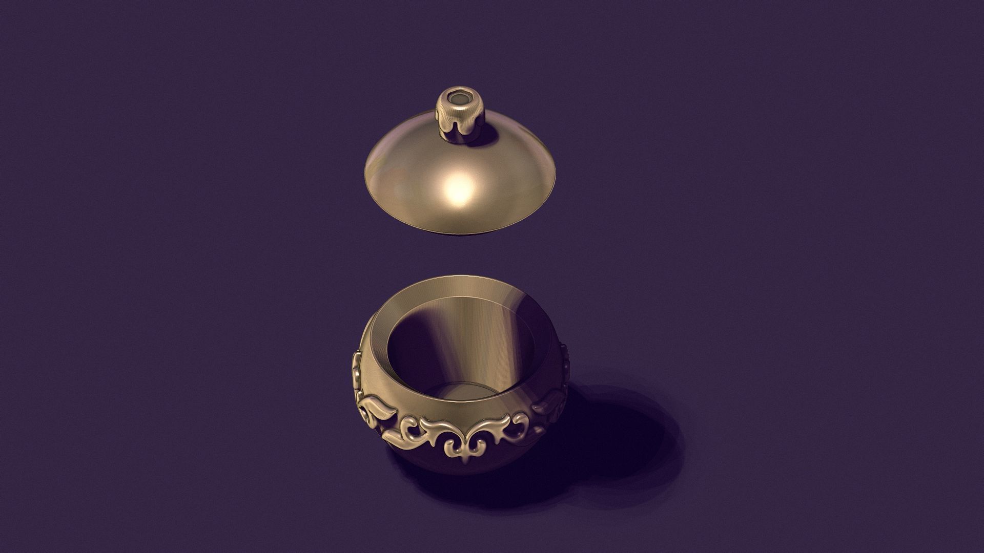 Christmas tree ball casting model 3D print model_12