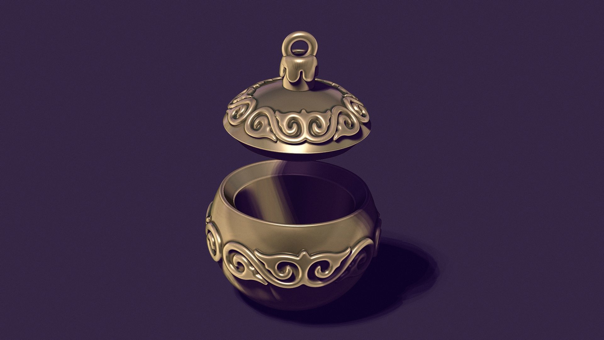 Christmas tree ball casting model 3D print model_7