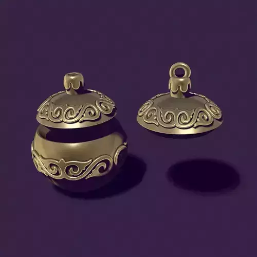 Christmas tree ball casting model 3D print model