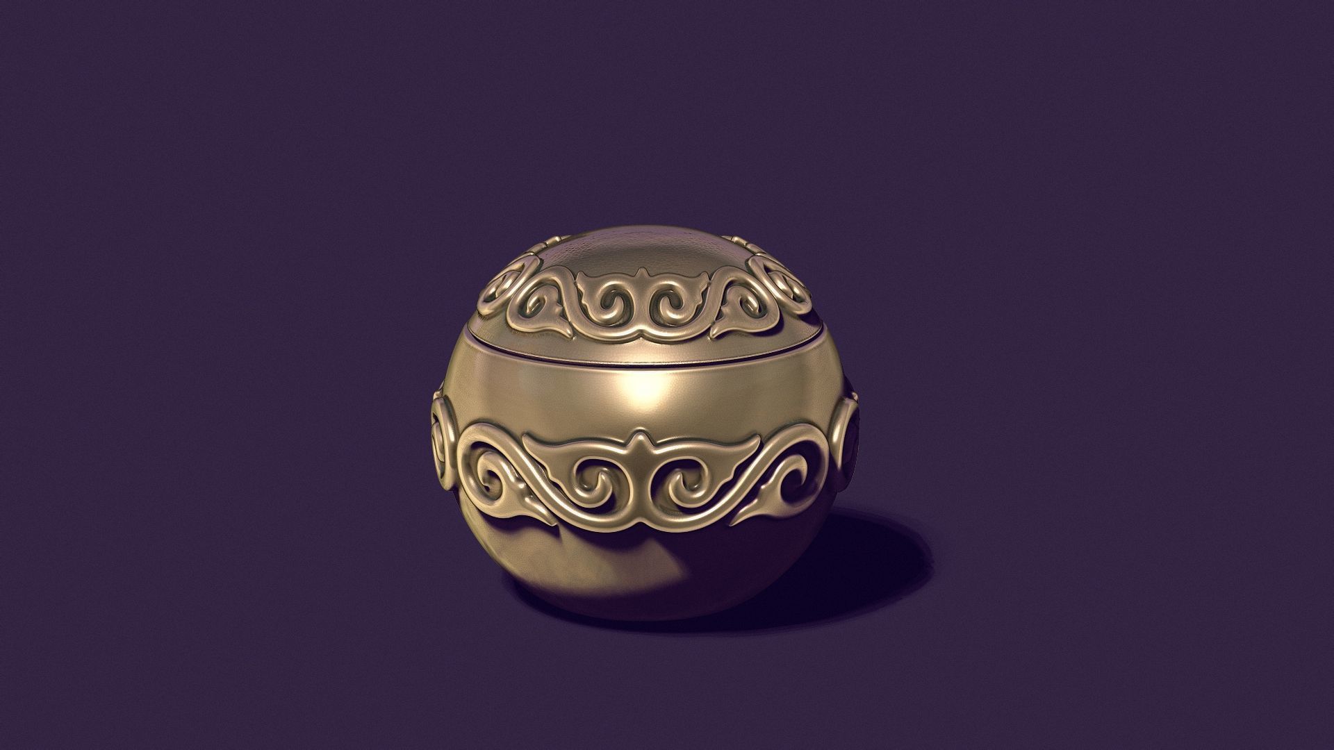 Christmas tree ball casting model 3D print model_6