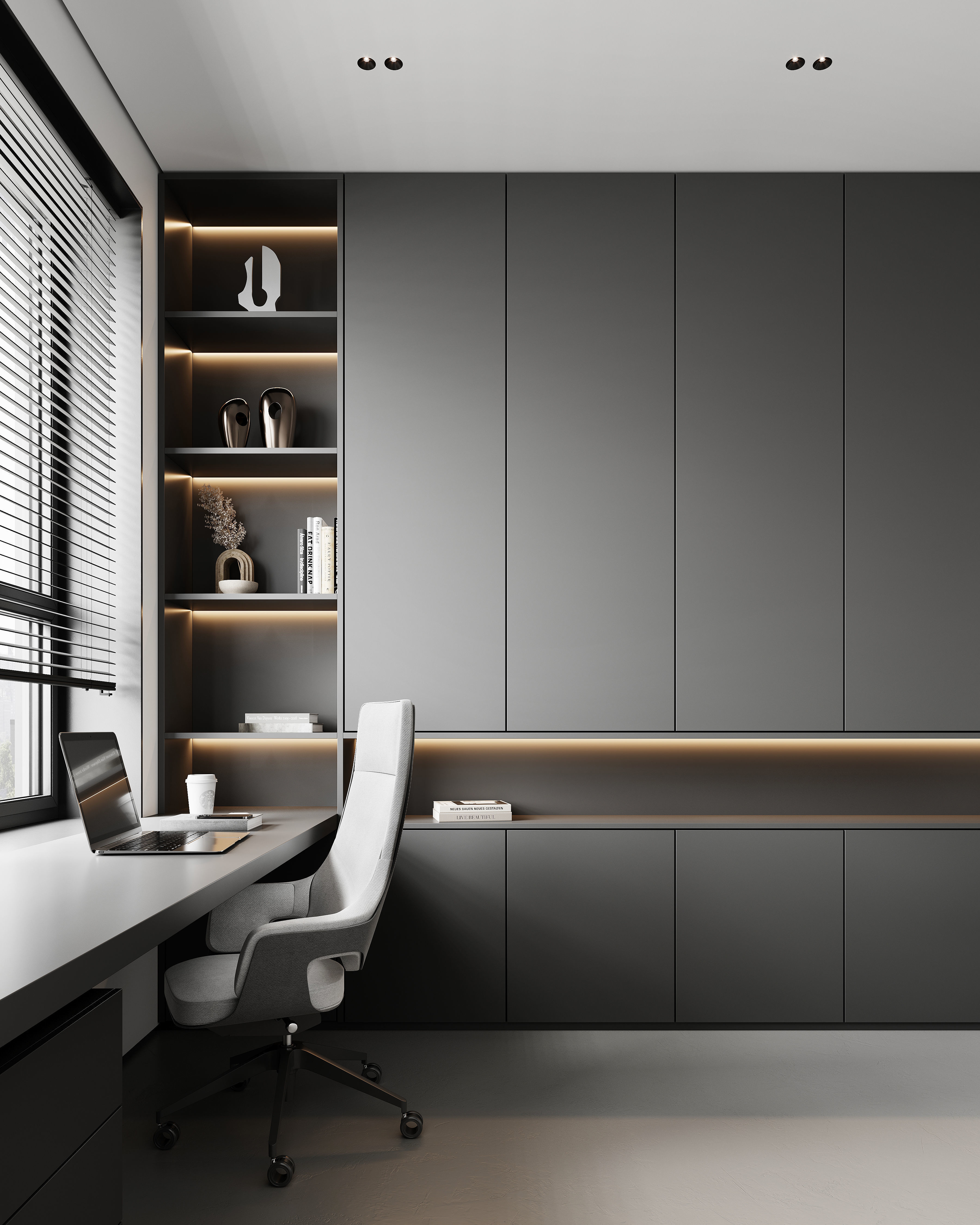 AR-22081 Gray House - Workingroom 3D Scene 3D model_3