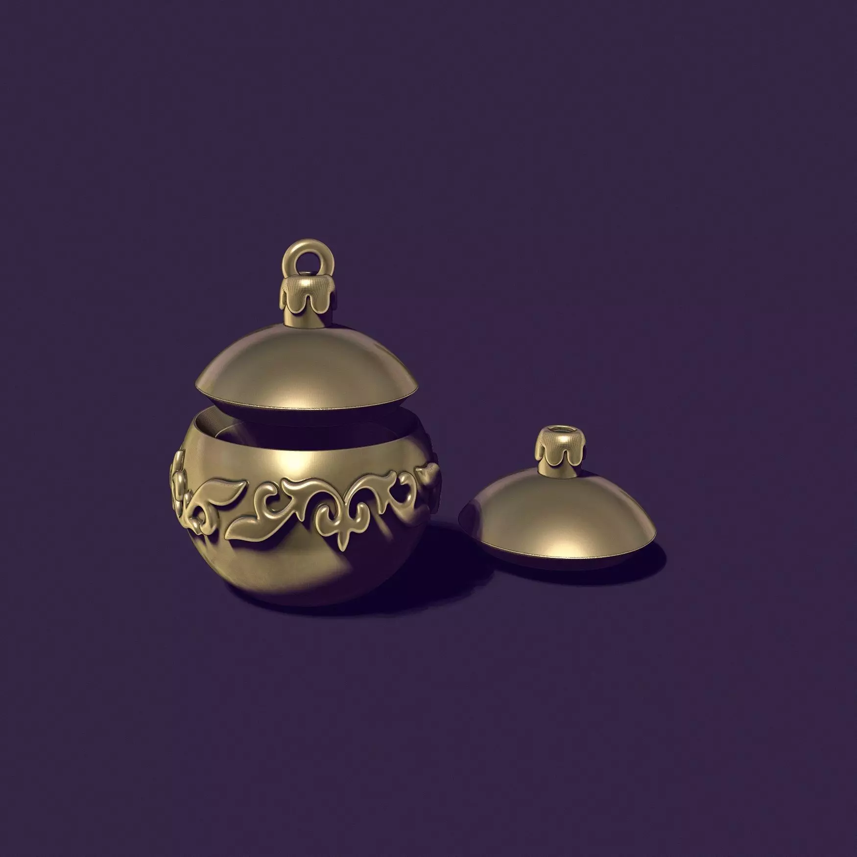 Christmas tree ball casting model 3D print model_0