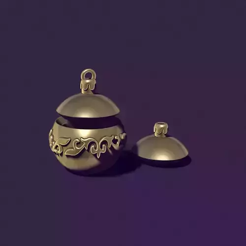 Christmas tree ball casting model 3D print model