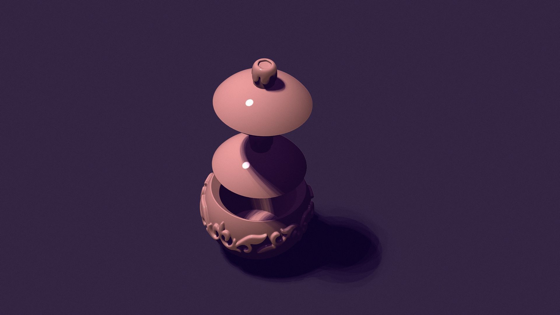 Christmas tree ball casting model 3D print model_3