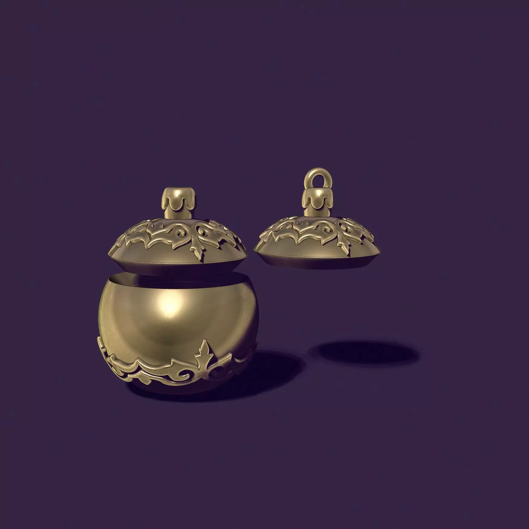 Christmas tree ball casting model 3D print model_0