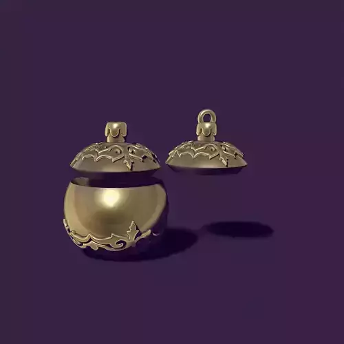 Christmas tree ball casting model 3D print model