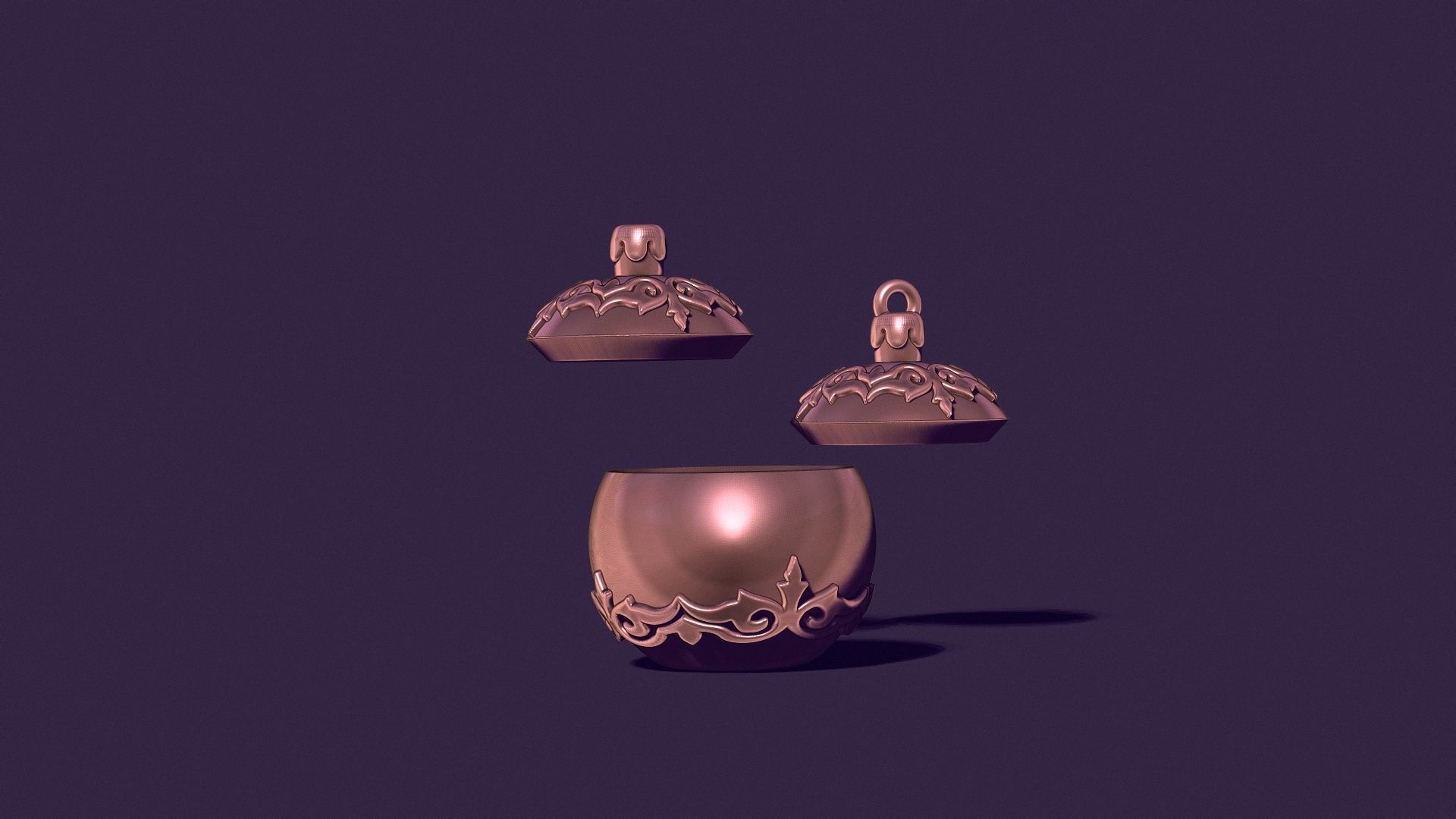 Christmas tree ball casting model 3D print model_3