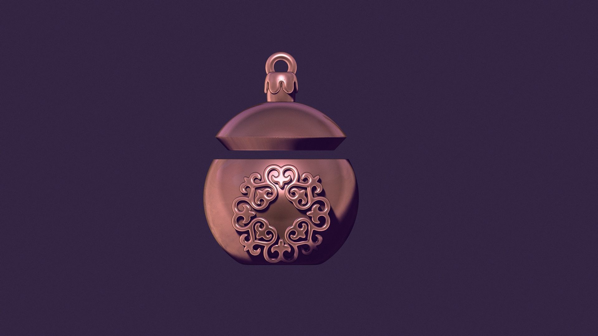 Christmas tree ball casting model 3D print model_7