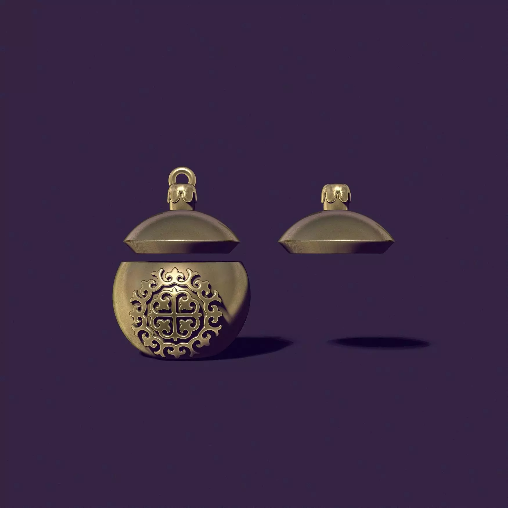 Christmas tree ball casting model 3D print model_0