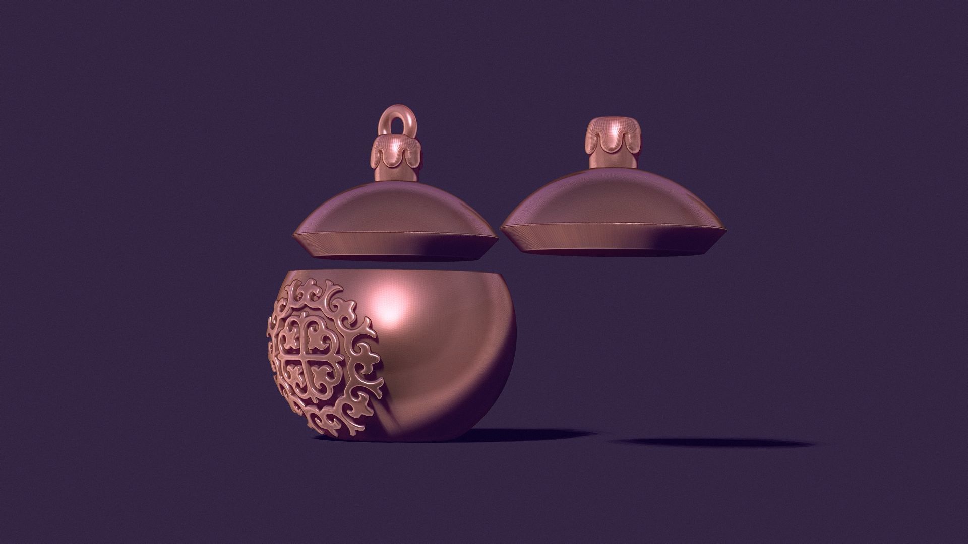 Christmas tree ball casting model 3D print model_4