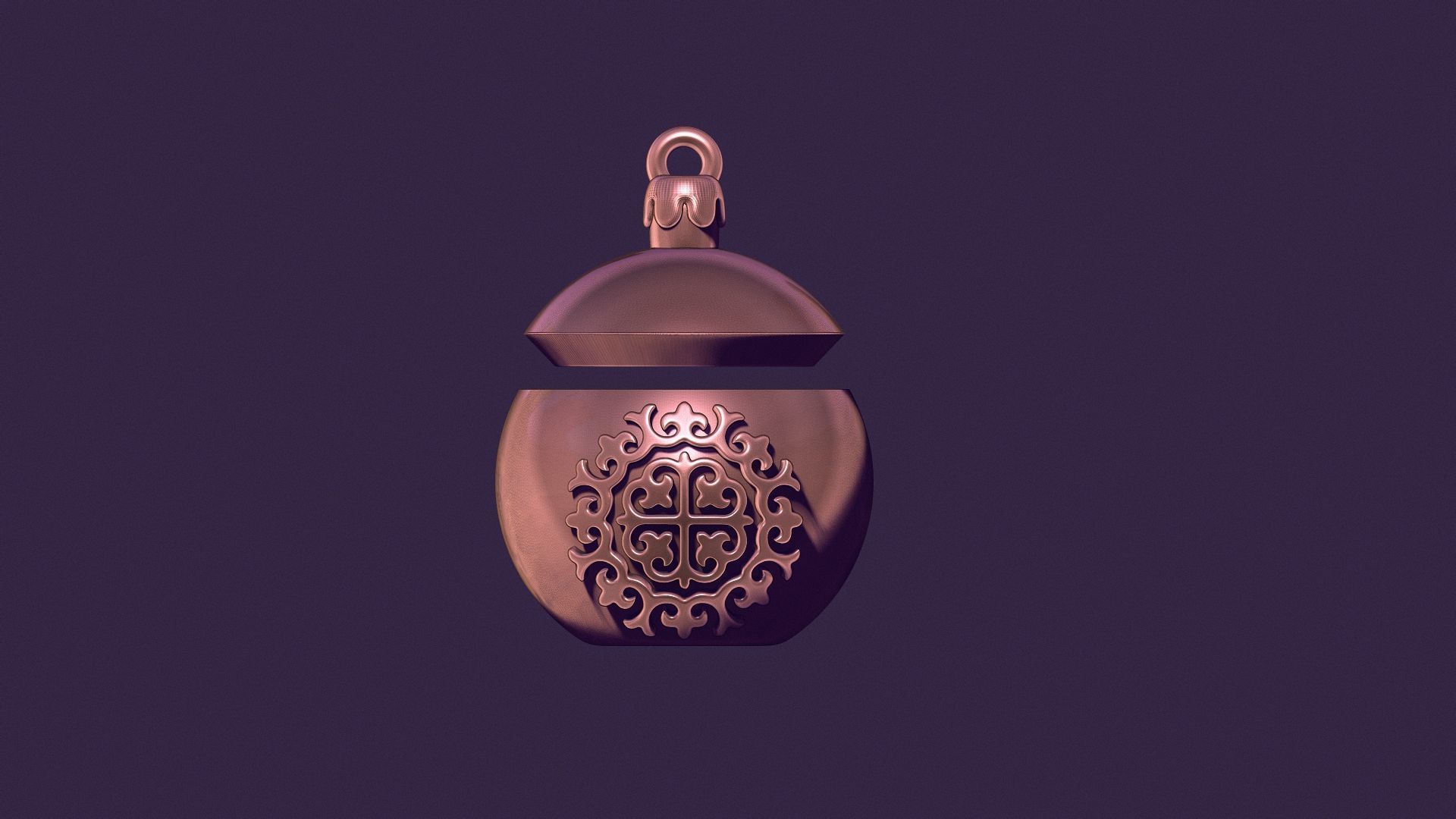 Christmas tree ball casting model 3D print model_7