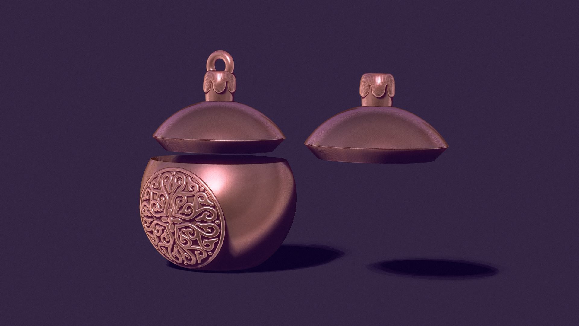 Christmas tree ball casting model 3D print model_1