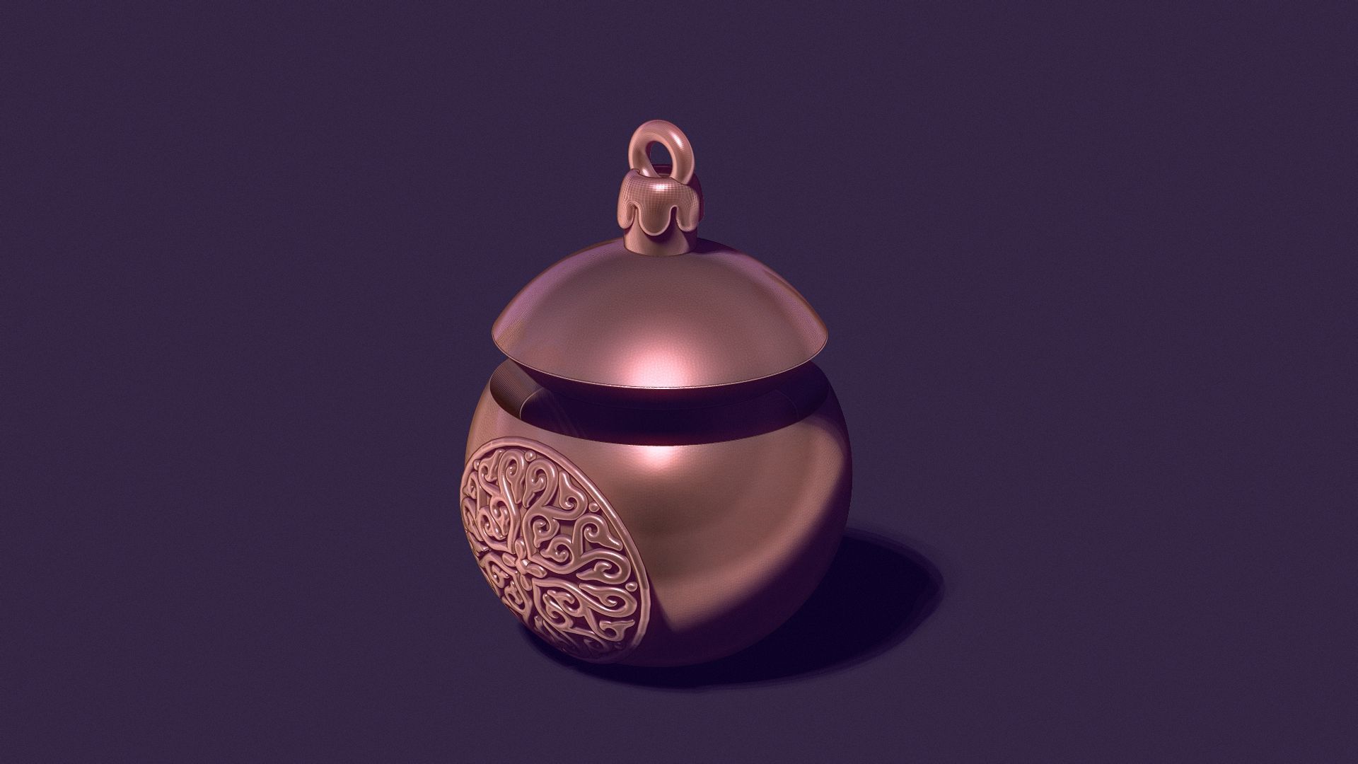 Christmas tree ball casting model 3D print model_6