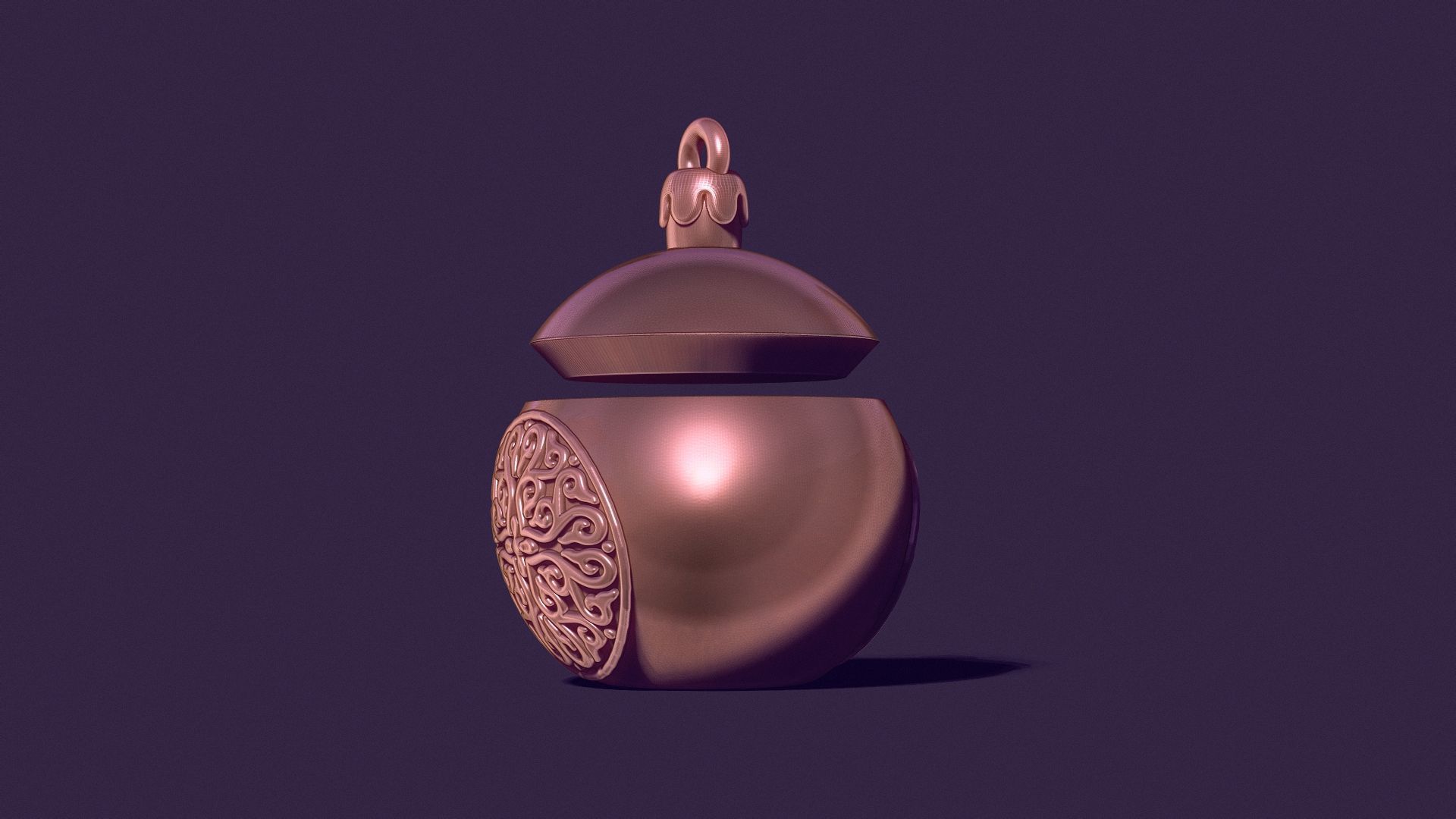 Christmas tree ball casting model 3D print model_4