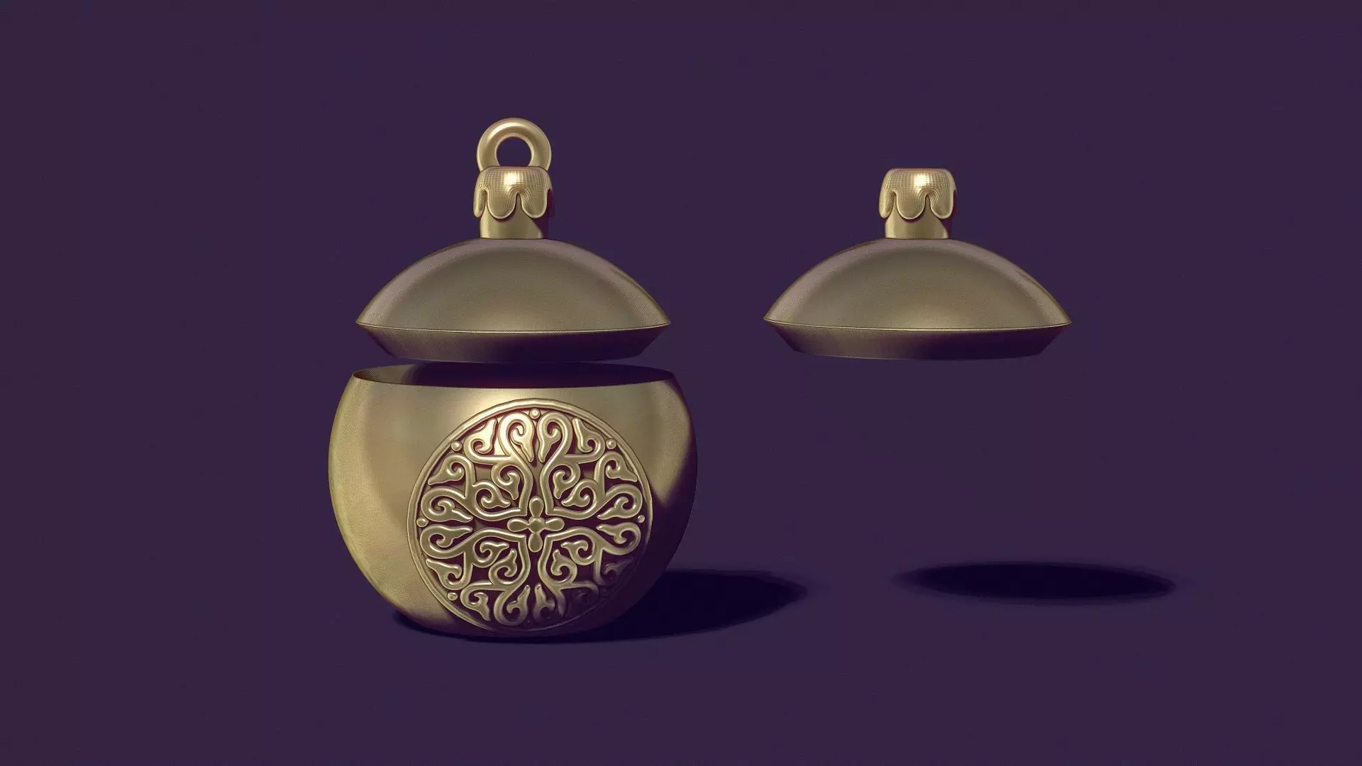 Christmas tree ball casting model 3D print model_0