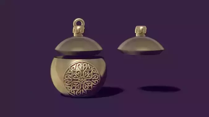 Christmas tree ball casting model 3D print model