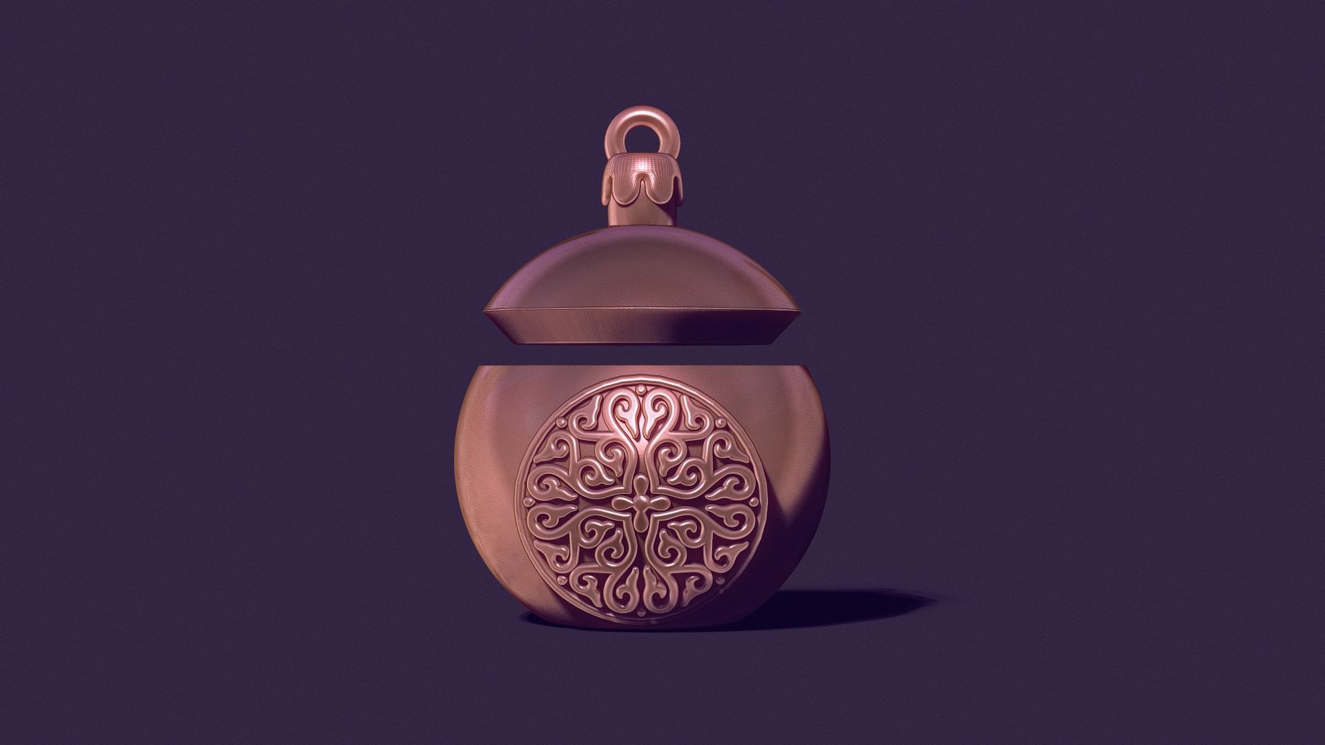 Christmas tree ball casting model 3D print model_3