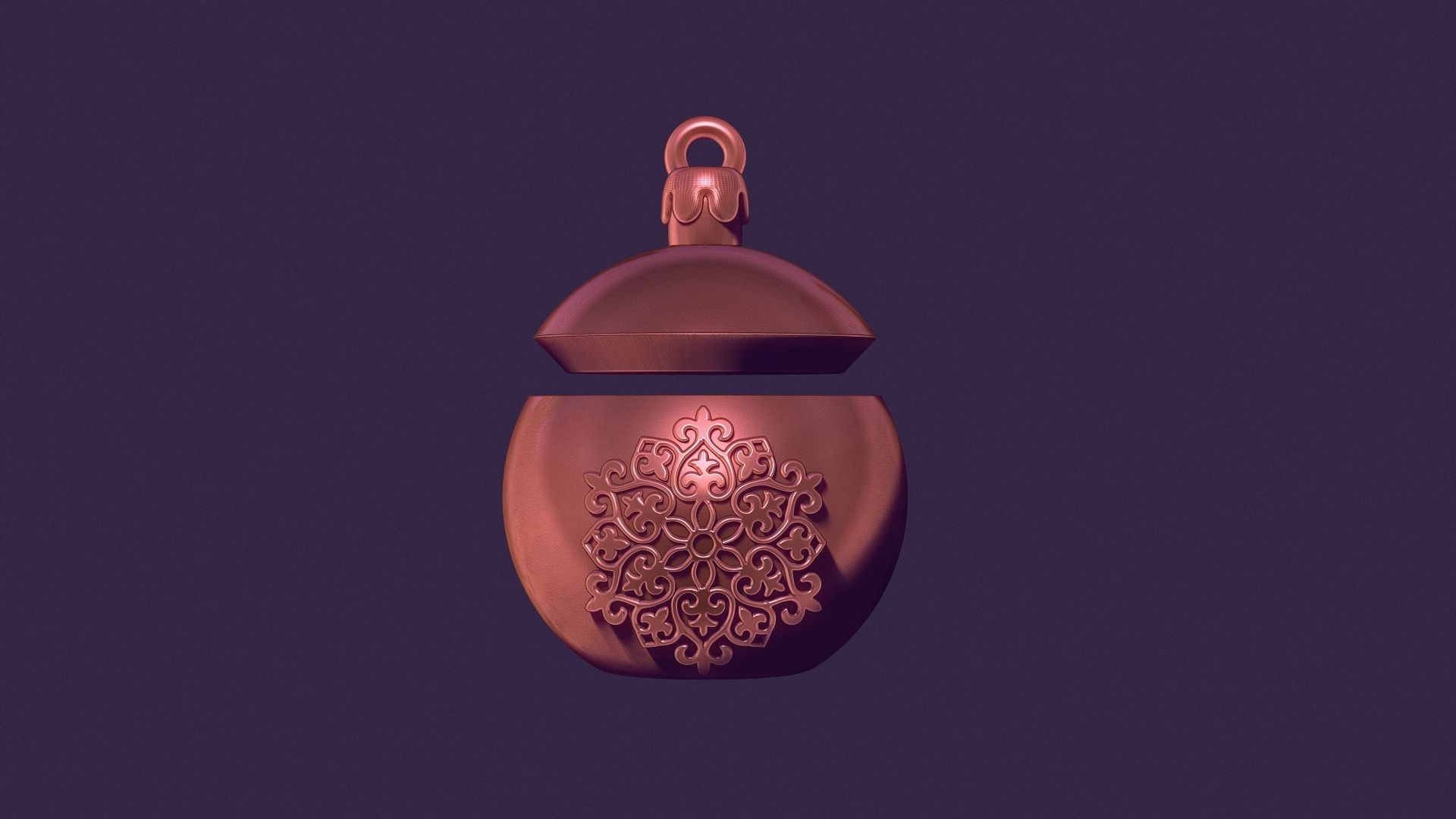 Christmas tree ball casting model 3D print model_2