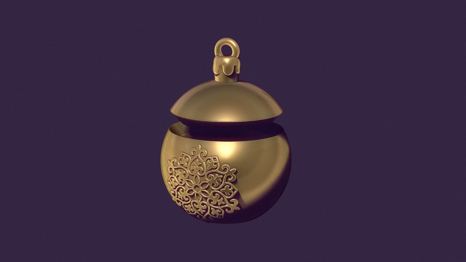 Christmas tree ball casting model 3D print model_4