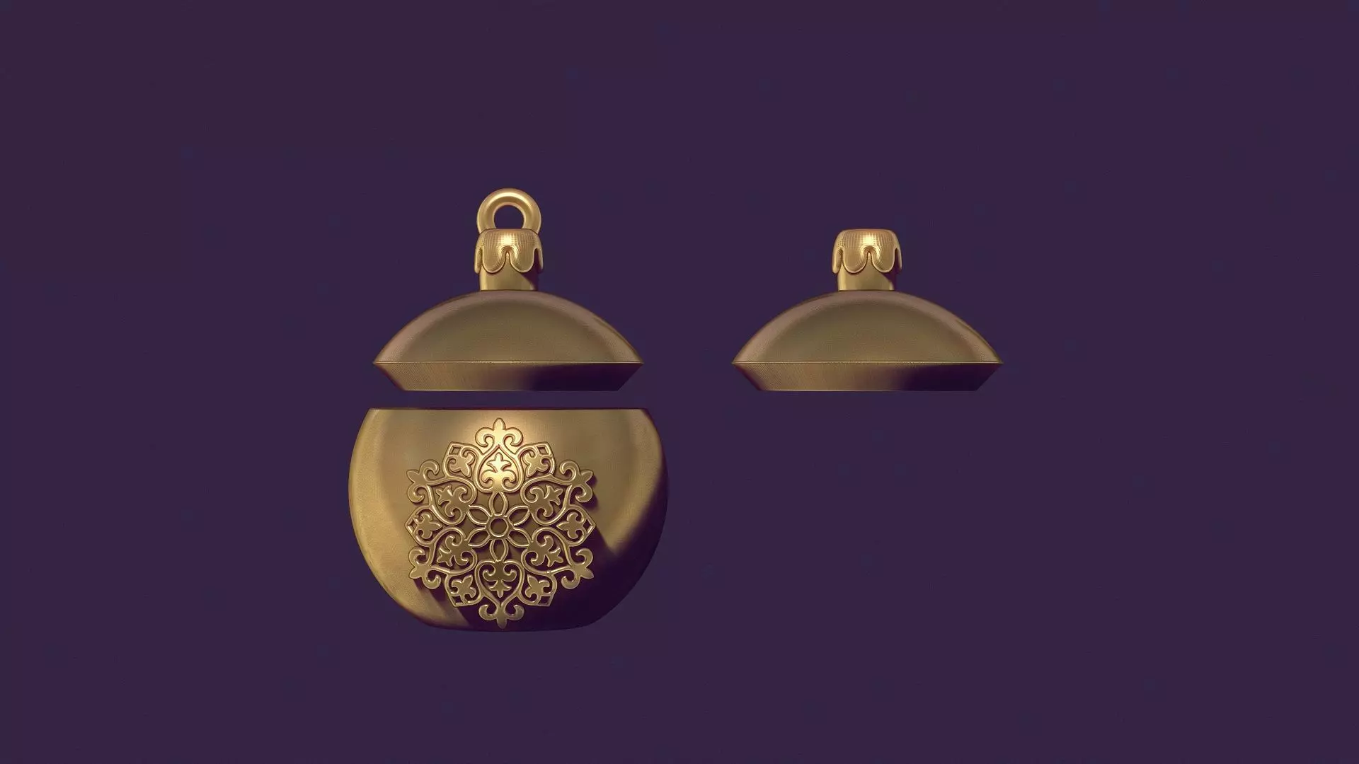 Christmas tree ball casting model 3D print model_0