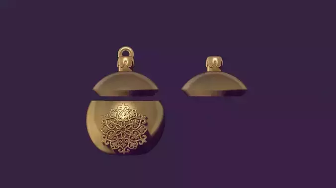 Christmas tree ball casting model 3D print model