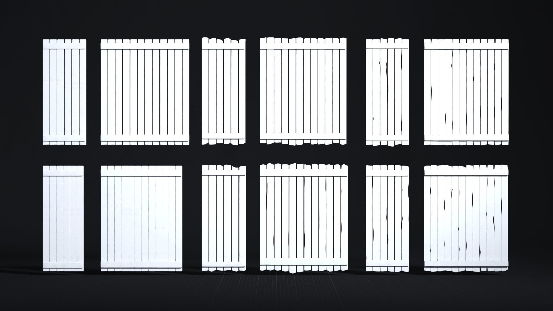 Wooden Planks Pack 01 Low-poly 3D model_5