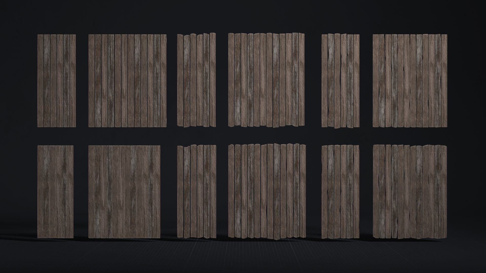 Wooden Planks Pack 01 Low-poly 3D model_7