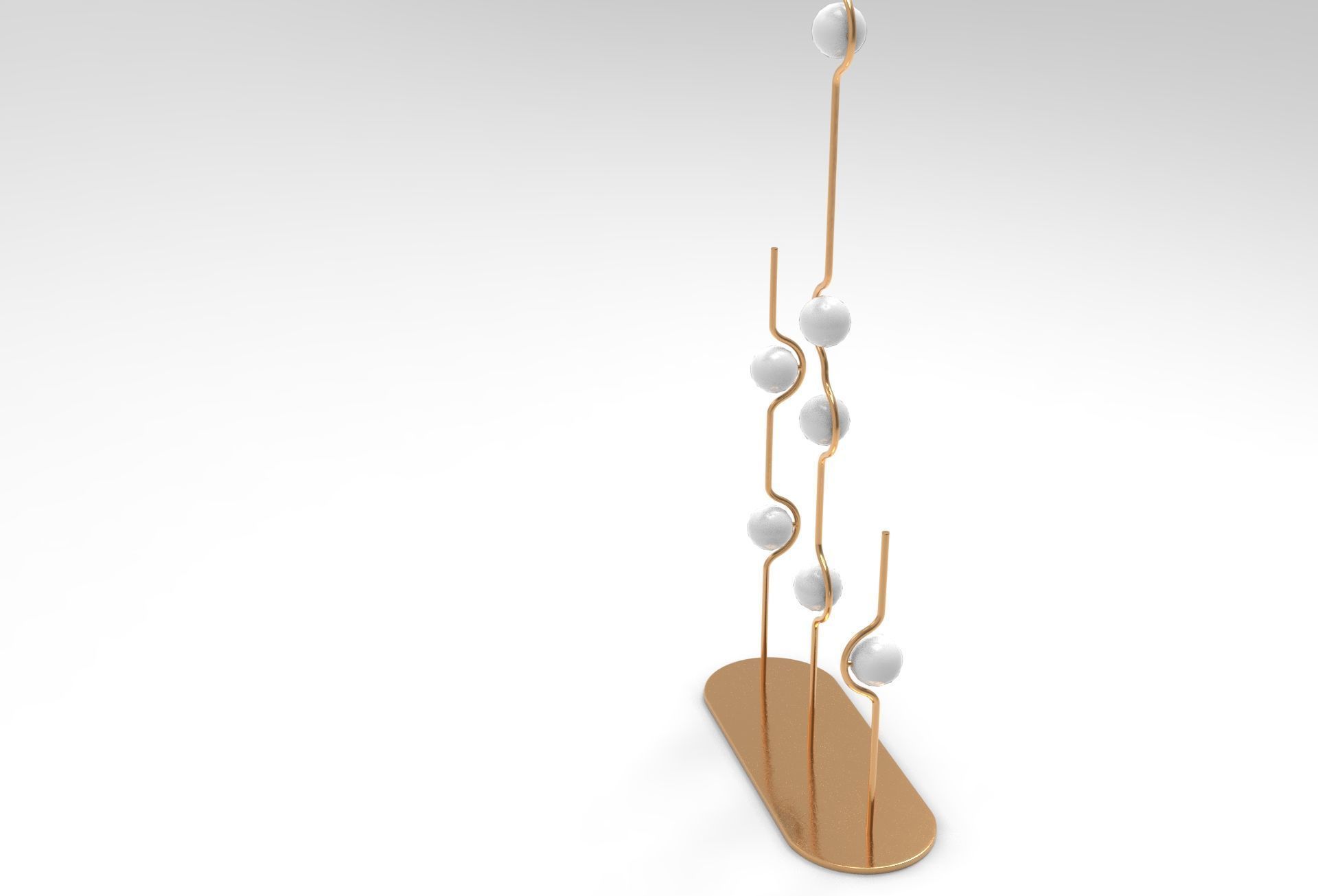Hull Floor Lamp Low-poly 3D model_3